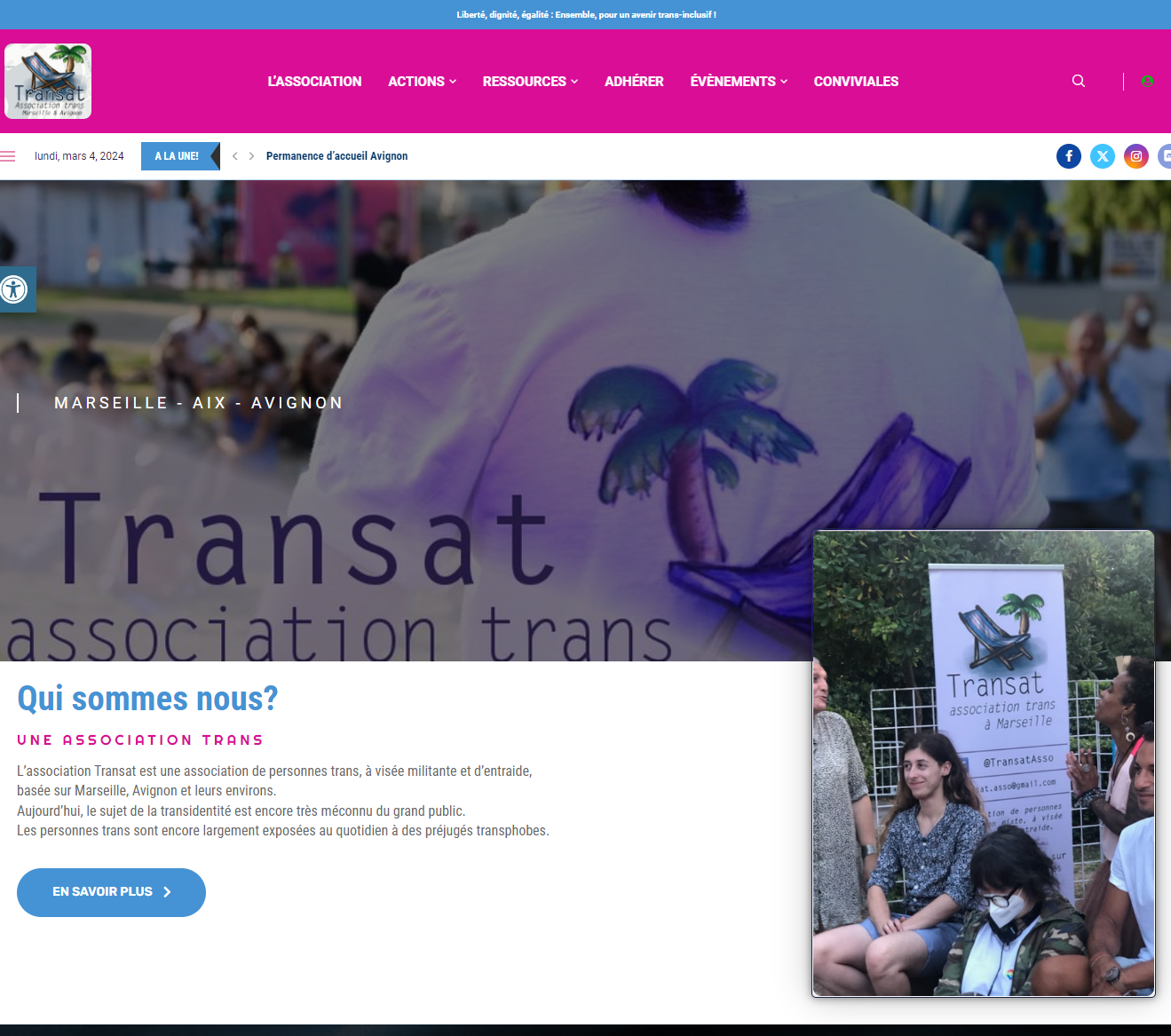 Association Transat Marseille Site d'entraide pour personnes Transgenres